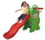 Kids Bear Green Slide & Basketball Rack for Indoor or Outdoor - Image 3