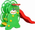 Kids Bear Green Slide & Basketball Rack for Indoor or Outdoor - Image 4