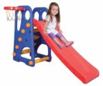 Kids Slide & Basketball Rack for Indoor or Outdoor - Image 2