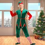 Men Green Elf Costumes Suit - Adults - Image 2