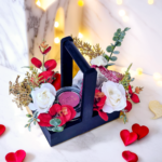 Valentine Gift Dessert Hamper - Medium Black Tray