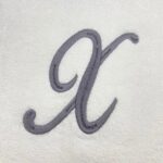 Iris Embroidered For You Bath Towel 70 x 140 Cm 600 Gsm White 100% Cotton Letter "X" Silver Thread Set of 01 - Image 2