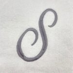 Iris Embroidered For You Bath Towel 70 x 140 Cm 600 Gsm White 100% Cotton Letter "S" Silver Thread Set of 01 - Image 2