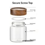 Premium Borosilicate Glass Jars with Genuine Acacia Wooden Screw-Top Lids - Image 2