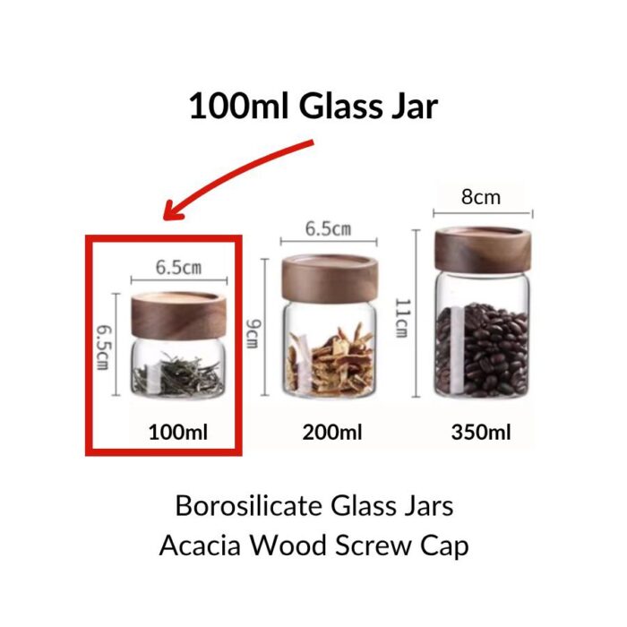 Premium Borosilicate Glass Jars with Genuine Acacia Wooden Screw-Top Lids - Image 3