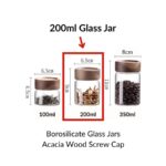 Premium Borosilicate Glass Jars with Genuine Acacia Wooden Screw-Top Lids - Image 4