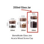 Premium Borosilicate Glass Jars with Genuine Acacia Wooden Screw-Top Lids - Image 5