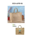 Reusable Jute Bag - Natural Colour 43x33x19 cm - Image 3