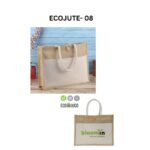 Reusable Jute Bags With Canvas Sides 8oz - 45x35x12 cm - Image 3