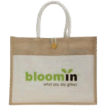 Reusable Jute Bags With Canvas Sides 8oz - 45x35x12 cm - Image 2