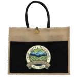 Reusable Jute Bag With Canvas Sides 8oz - 45x35x12 cm - Image 2