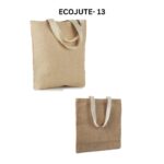 Full Jute Material Vertical Hand and Shoulder Bag - Image 3