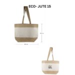 Laminated Jute Beach Tote Bag - 48x36x15 cm - Image 4