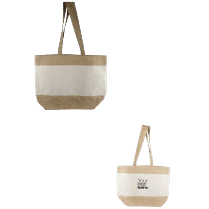 Laminated Jute Beach Tote Bag