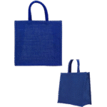 Reusable Jute Bag - Blue 30x30x19 cm - Image 2