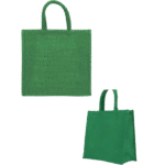 Reusable Jute Bag - Green 30x30x19cm - Image 2