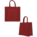Reusable Jute Bag - Red 30x30x19cm - Image 2