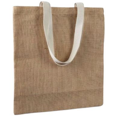 Full Jute Material Vertical Hand and Shoulder Bag - 38x42 cm