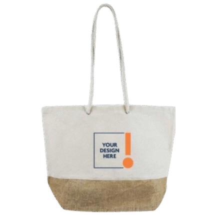 Reusable Jute Tote Beach Bag