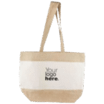 Laminated Jute Beach Tote Bag - 48x36x15 cm - Image 2