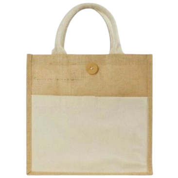 Reusable Jute Canvas Bag Small - 30x30x15 cm