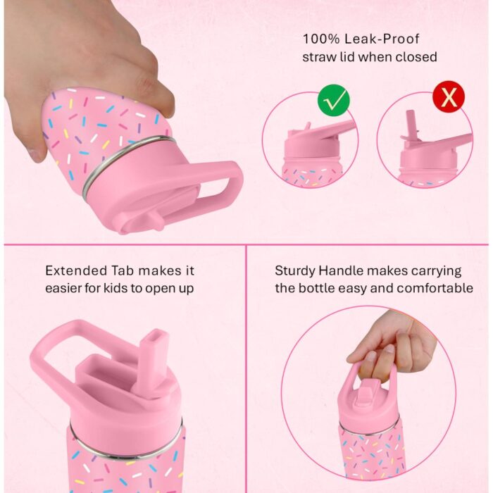 Essen - Stainless Steel Water Bottle - Sprinkles - 414ml - Image 5