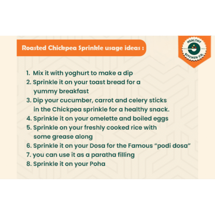 HKC Roasted Chickpea Sprinkle - 125gm Jar - Image 6