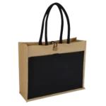 Reusable Jute Bag With Canvas Sides 8oz - 45x35x12 cm