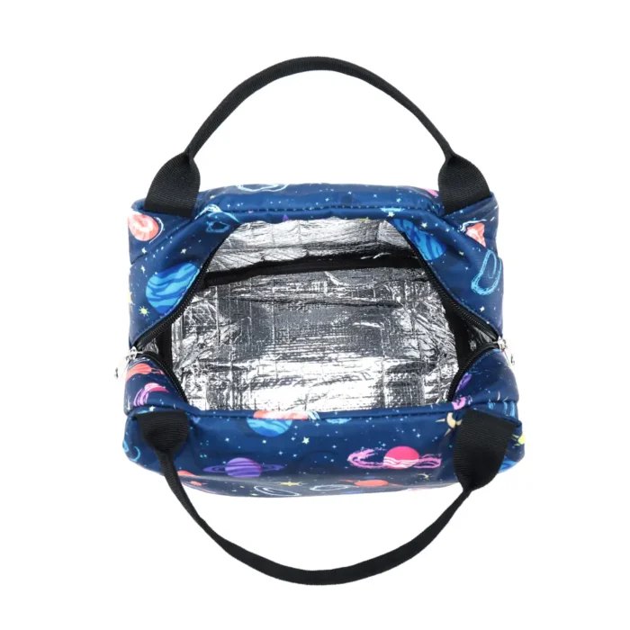 Esabela 3-Piece School Set for Kids - School Bag Water-proof Lunch Bag and Pencil Case - Outer Space - Image 4