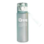 Esabela Pastel Water Bottle for Kids Leakproof Strong Quote Bottle for School (Green)