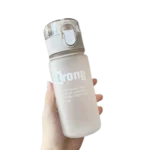 Esabela Pastel Water Bottle for Kids Leakproof Strong Quote Bottle for School (Grey)