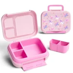 Esabela Lunch Box Set for Kids Multi-Compartment Leakproof Insulated Food Organizer Lunch Bag and Water Bottle Included Bento for School (Unicorn) - Image 4