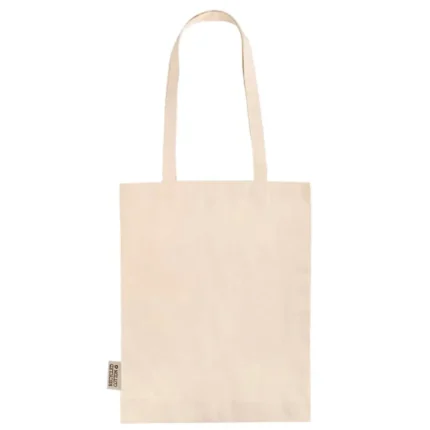 GRS Certified Recycled Cotton Tote Bag - Natural 42x36cm