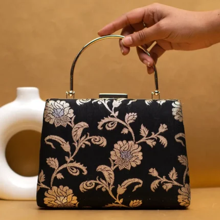 Flower Fabric Design Clutch Bag
