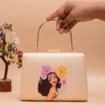 Digital Print Clutch Bag - Beige