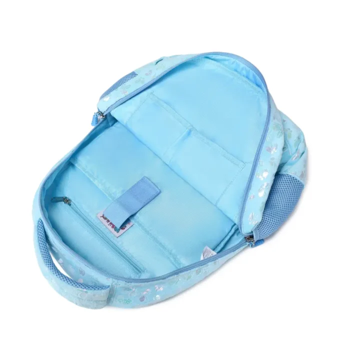 Esabela 3-Piece School Set for Kids - School Bag Water-proof Lunch Bag and Pencil Case - Light Blue Butterfly - Image 5