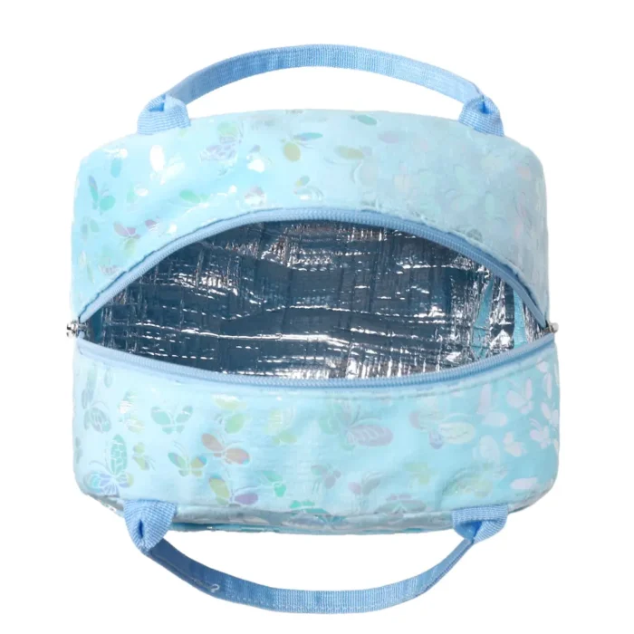 Esabela 3-Piece School Set for Kids - School Bag Water-proof Lunch Bag and Pencil Case - Light Blue Butterfly - Image 6
