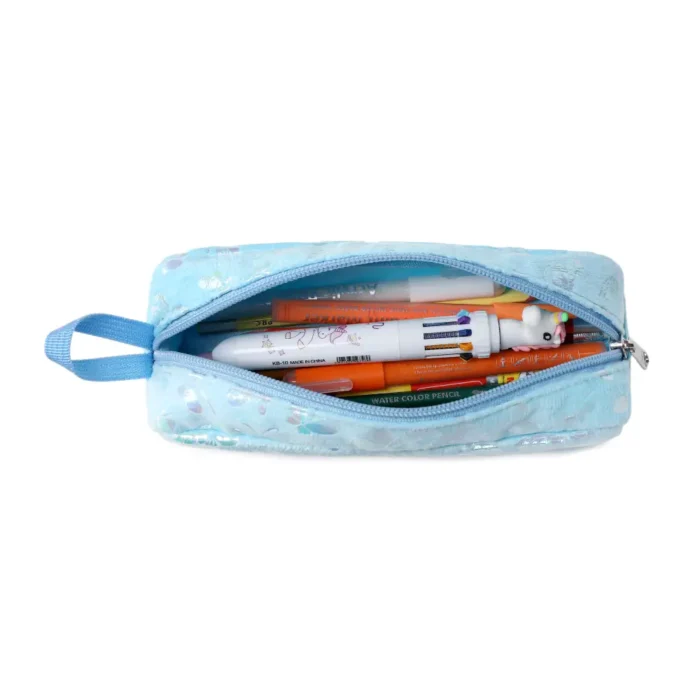 Esabela 3-Piece School Set for Kids - School Bag Water-proof Lunch Bag and Pencil Case - Light Blue Butterfly - Image 7