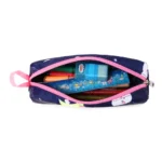 Esabela 3-Piece School Set for Kids - School Bag Water-proof Lunch Bag and Pencil Case - Pink Moon Bear - Image 5