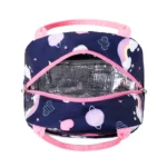 Esabela 3-Piece School Set for Kids - School Bag Water-proof Lunch Bag and Pencil Case - Pink Moon Bear - Image 6
