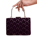 Wine Colour Squenced Party Clutch