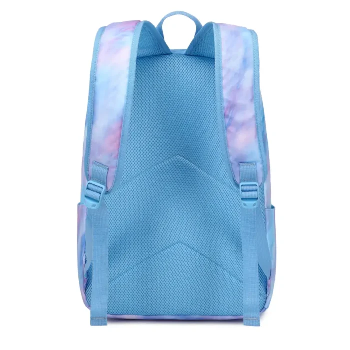 Esabela 3-Piece School Set for Kids - School Bag Water-proof Lunch Bag and Pencil Case - Blue Tie-Dye - Image 2