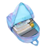 Esabela 3-Piece School Set for Kids - School Bag Water-proof Lunch Bag and Pencil Case - Blue Tie-Dye - Image 4