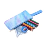 Esabela 3-Piece School Set for Kids - School Bag Water-proof Lunch Bag and Pencil Case - Blue Tie-Dye - Image 6