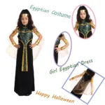Egyptian Queen Costume - Black, Turquoise & Gold - Image 2
