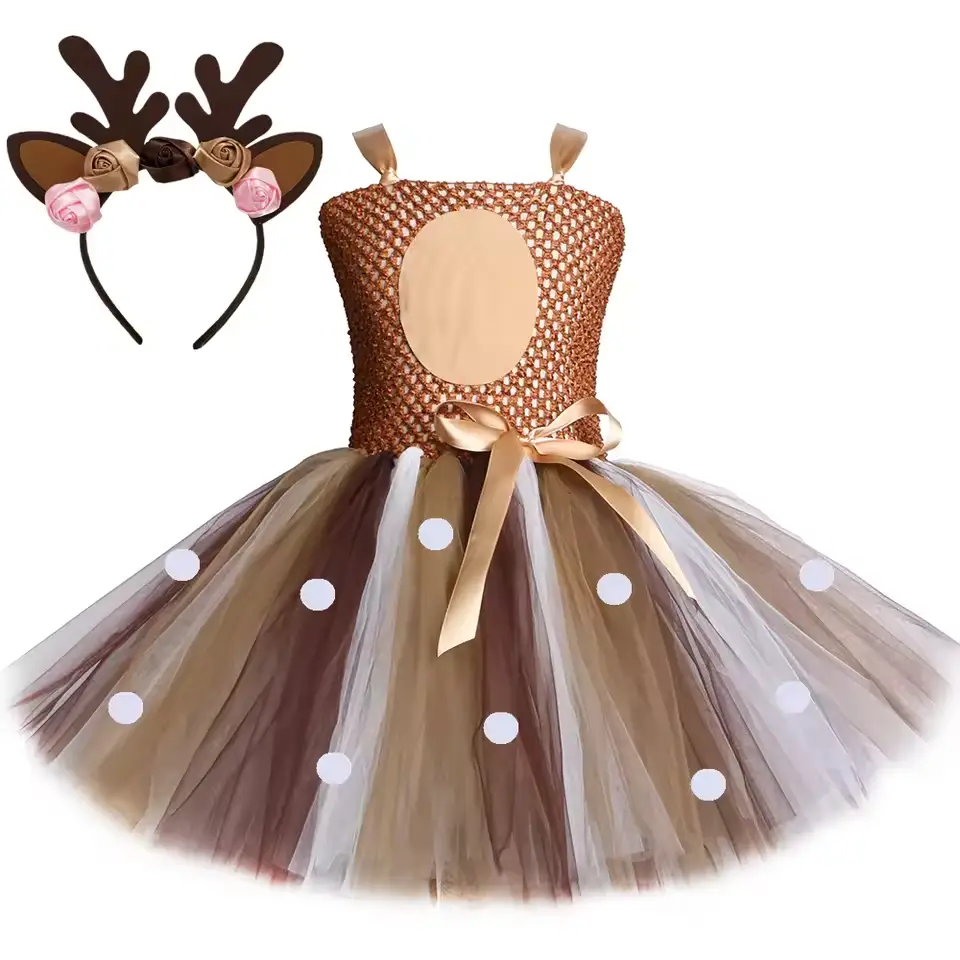 Reindeer Dress Cover Reindeer Dress for Kids Girls - Image 1