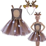 Reindeer Dress for Kids Girls - Image 2