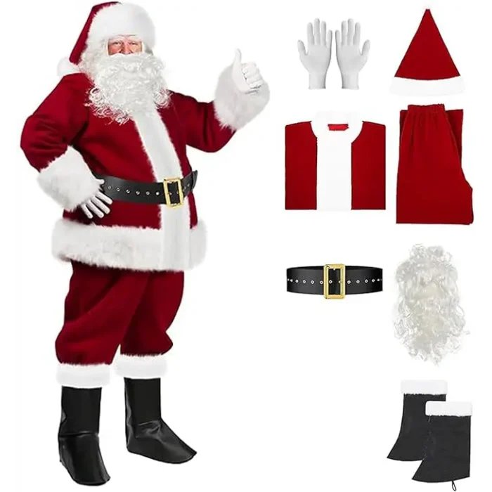 Velvet Santa Claus Suit for Men (Adult) - Image 2