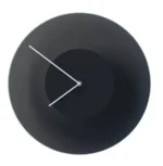 DesignNest Dusk Clock - Minimalist Wall Clock with Dusk-Inspired Color Transitions and Modern Design - Black