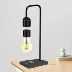DesignNest Magnetic Levitating Lamp Edison-Style Light Bulb, Eye-Catching Wireless Charging - Black - Image 5